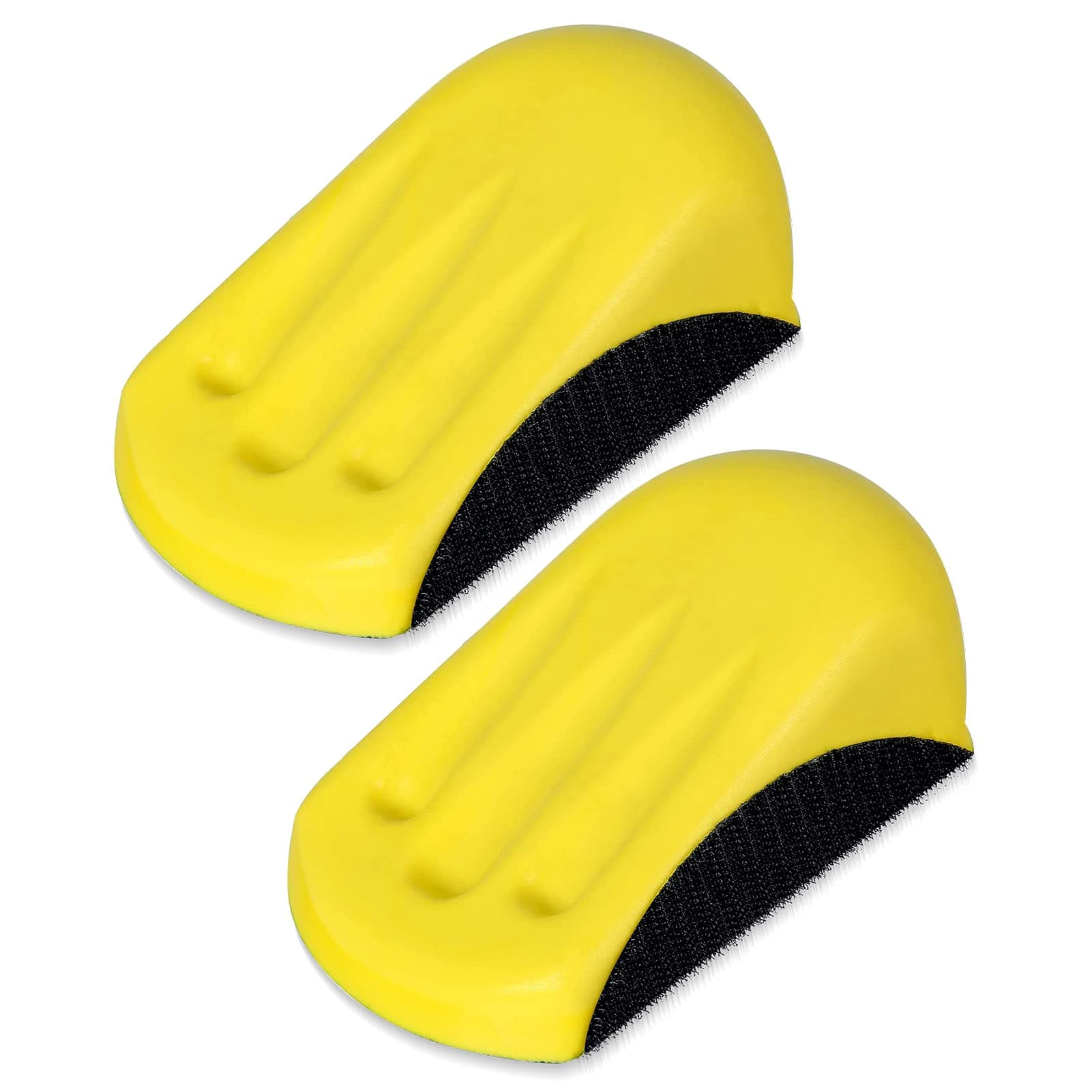 5 Inch Hook and Loop Mouse Hand Sanding Block, Ideal for Woodworking, Furniture Restoration, Home and Automotive Body,Sanding Pad Hook Backing Plate for Sanders or Polishers,2PCS