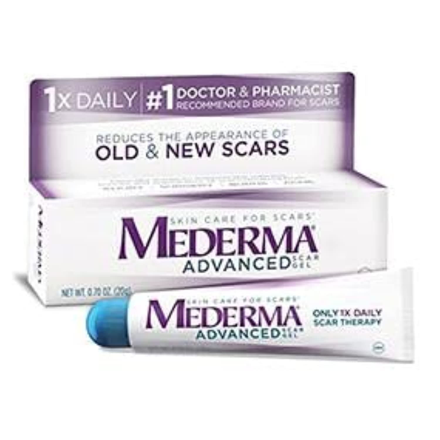 Advanced Scar Gel - 1x Daily: Use less, save more - Reduces the Appearance of Old & New Scars - #1 Doctor & Pharmacist Recommended Brand for Scars - 0.7 ounce, 0.7 Ounce