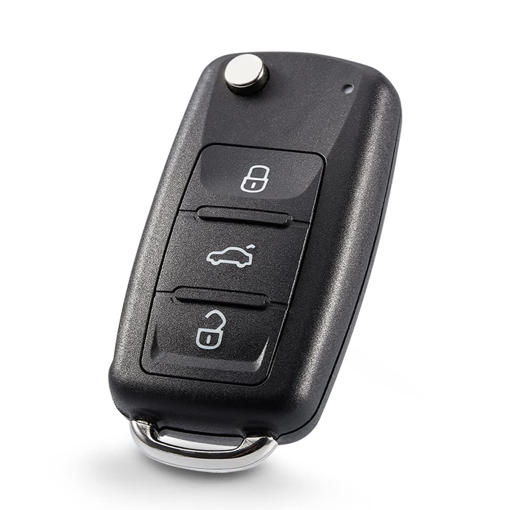 Vw Key Fob Cover Replacement For Vw Golf Mk6 Beetle Jetta Polo Skoda Sharan Seat Tiguan Touran Octavia Remote Car Key Cover Case, 3 Button Vw Polo Key Fob, Golf Flip Key - With Blade