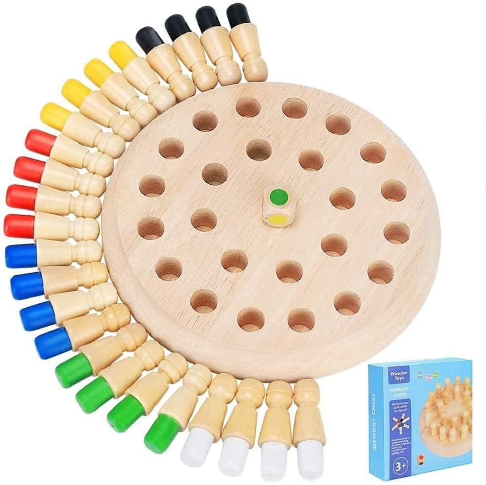 Royals hub Wooden Memory Match Stick Chess Game Set, Funny Block Board Game Children Learning and Educational Parent-Child Interaction Toy Brain Training Games for Kids