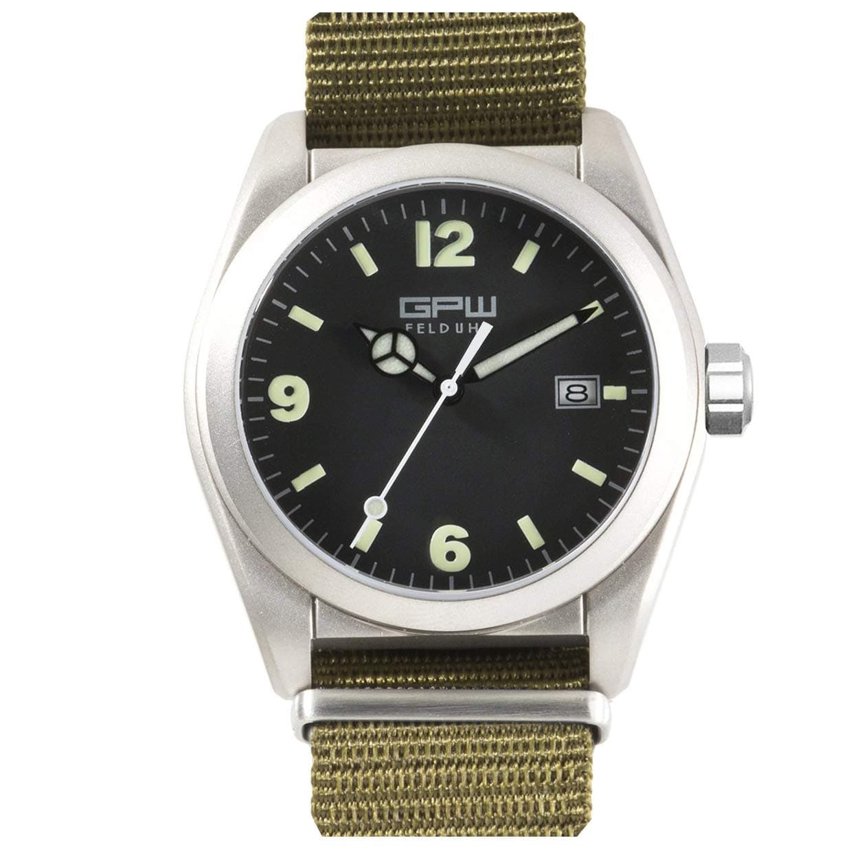 German Military Titanium Fieldwatch GPW. Automatic Movement. 200M W/R. Domed Sapphire Crystal.