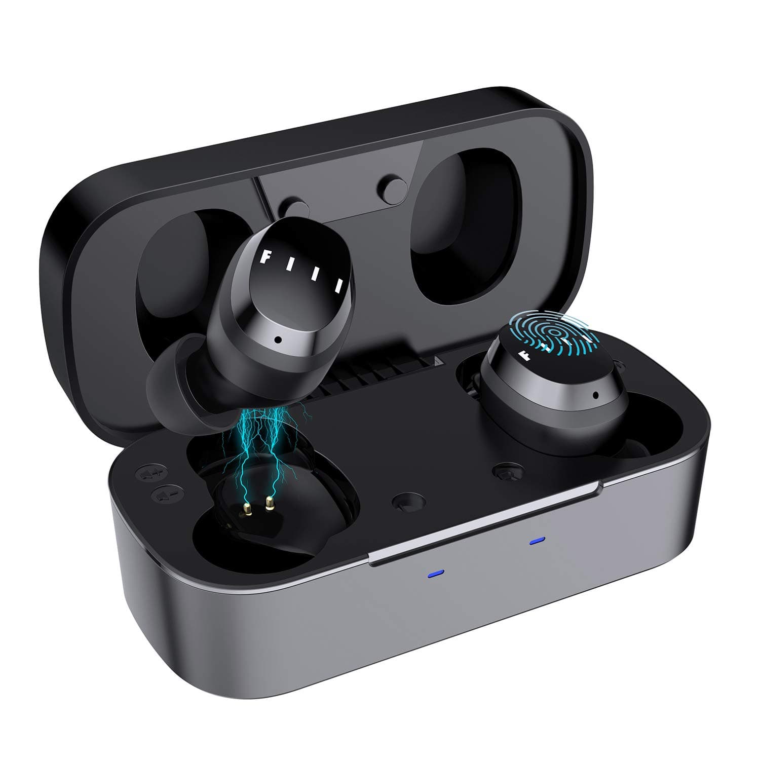 True Wireless Earbuds-FIIL TWS Bluetooth Earbuds, Wireless Bluetooth Earbuds, HiFi Earbuds with Wireless Charging Case, 24H Playtime,Auto Pairing &Touch Control, IPX5 Waterproof Wireless Bluetooth 5.0