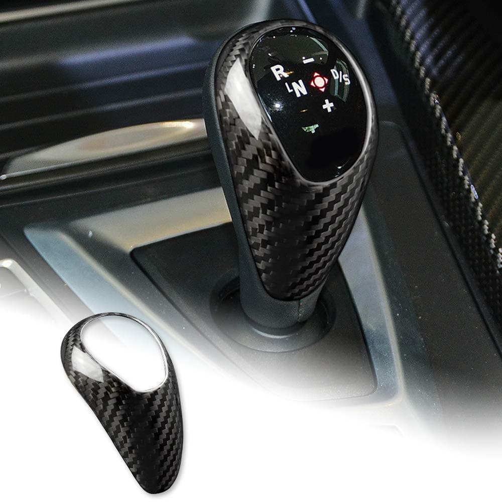 AIRSPEED Gear Shift Knob Cover Interior Trim for BMW M2 F87 M3 F80 M4 F82 M5 F83 F10 F12 F13 X5M F85 X6M F86 Accessories, Carbon Fiber