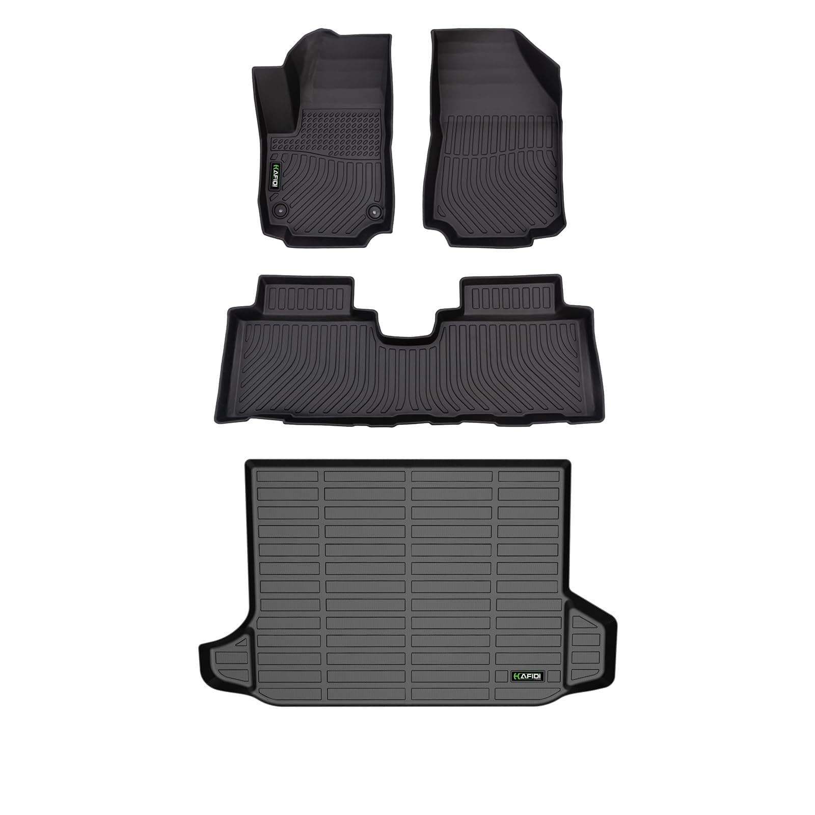 Automotive Floor Mats & Cargo Liner for GMC Terrain 2018-2024 & Chevrolet Equinox 2018-2024(Not for EV) All Weather Protection Full Set- Black