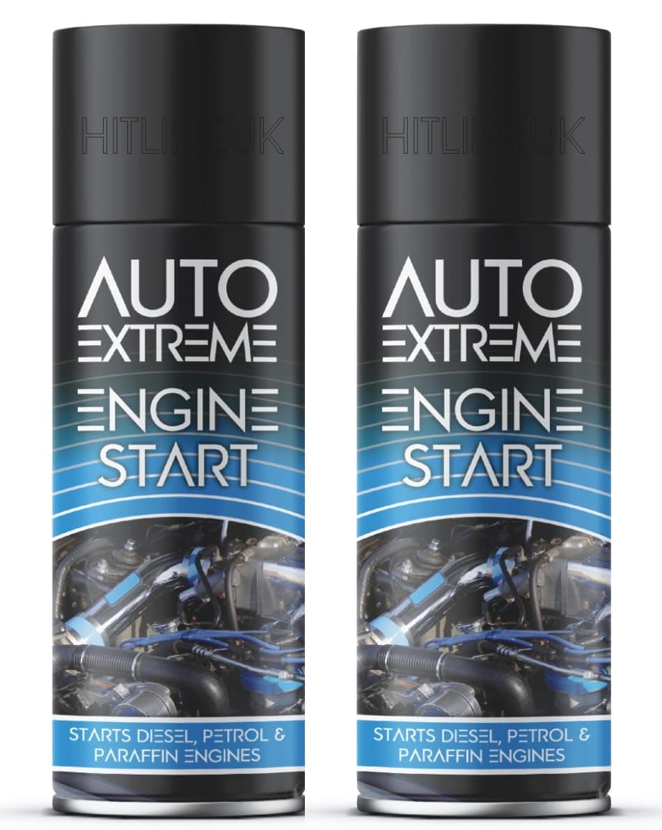 2 x Quick Engine Start Spray 250ml – Petrol & Diesel Easy Start for Cars, Vans, Trucks, Lawnmowers, Tractors – Cold Start Aid