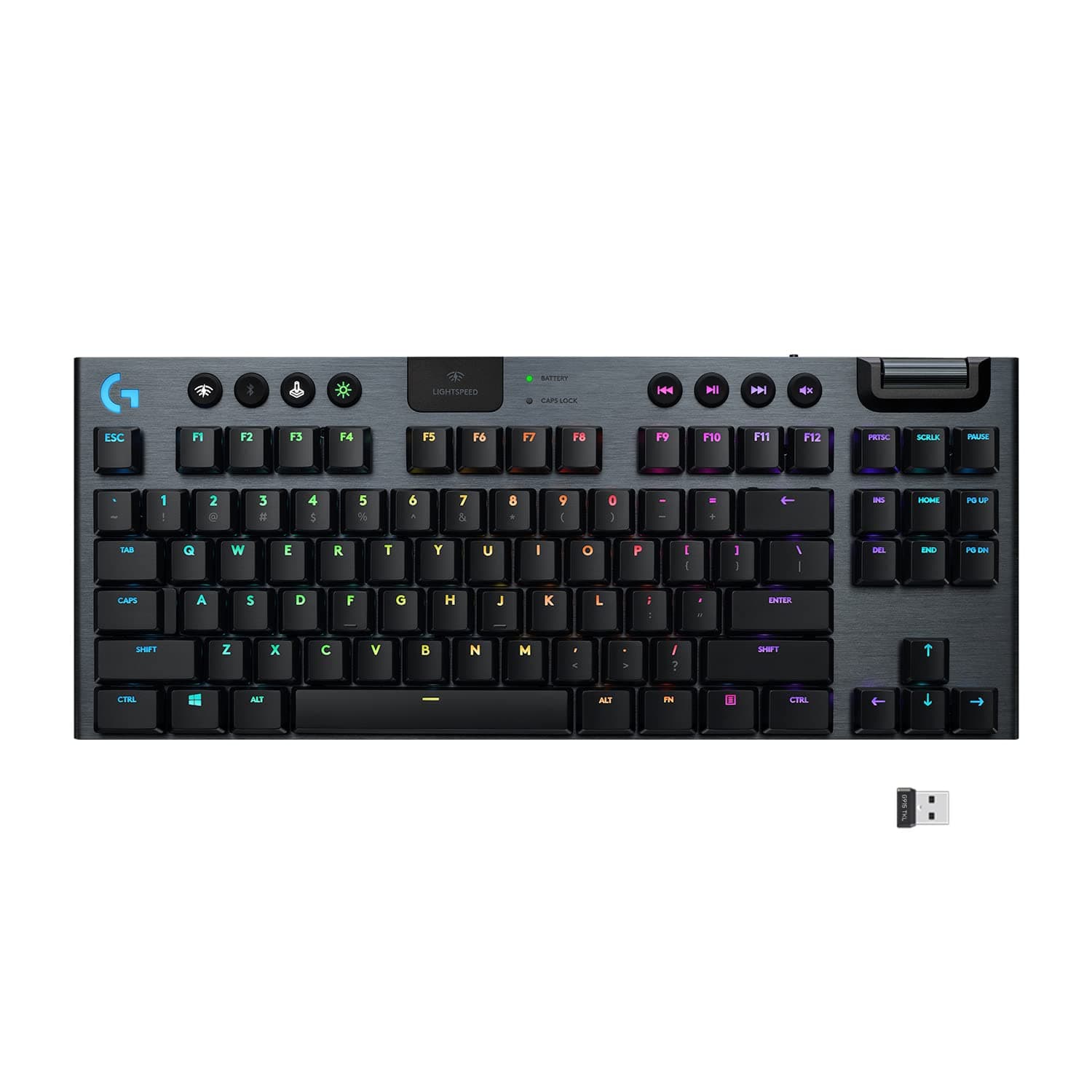 Logitech G915 TKL Tenkeyless Lightspeed Wireless RGB Mechanical Gaming Keyboard, Low Profile Switch Options, Lightsync RGB, Advanced Wireles