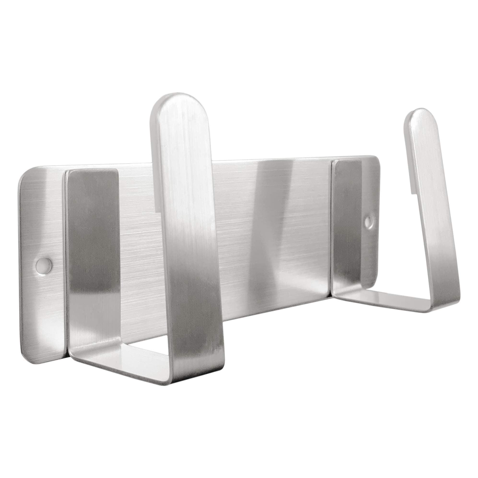 Pot Lid Rack, Wall Mounted 304 Stainless Steel Pan Lid Organizer Holder, Self Adhesive, Kitchen Cooking Utensil Tool (Silver)