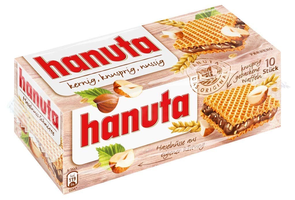 Ferrero Hanuta Wafers Filled with Hazelnut Cream (10 Pcs Box)- PACK OF 2