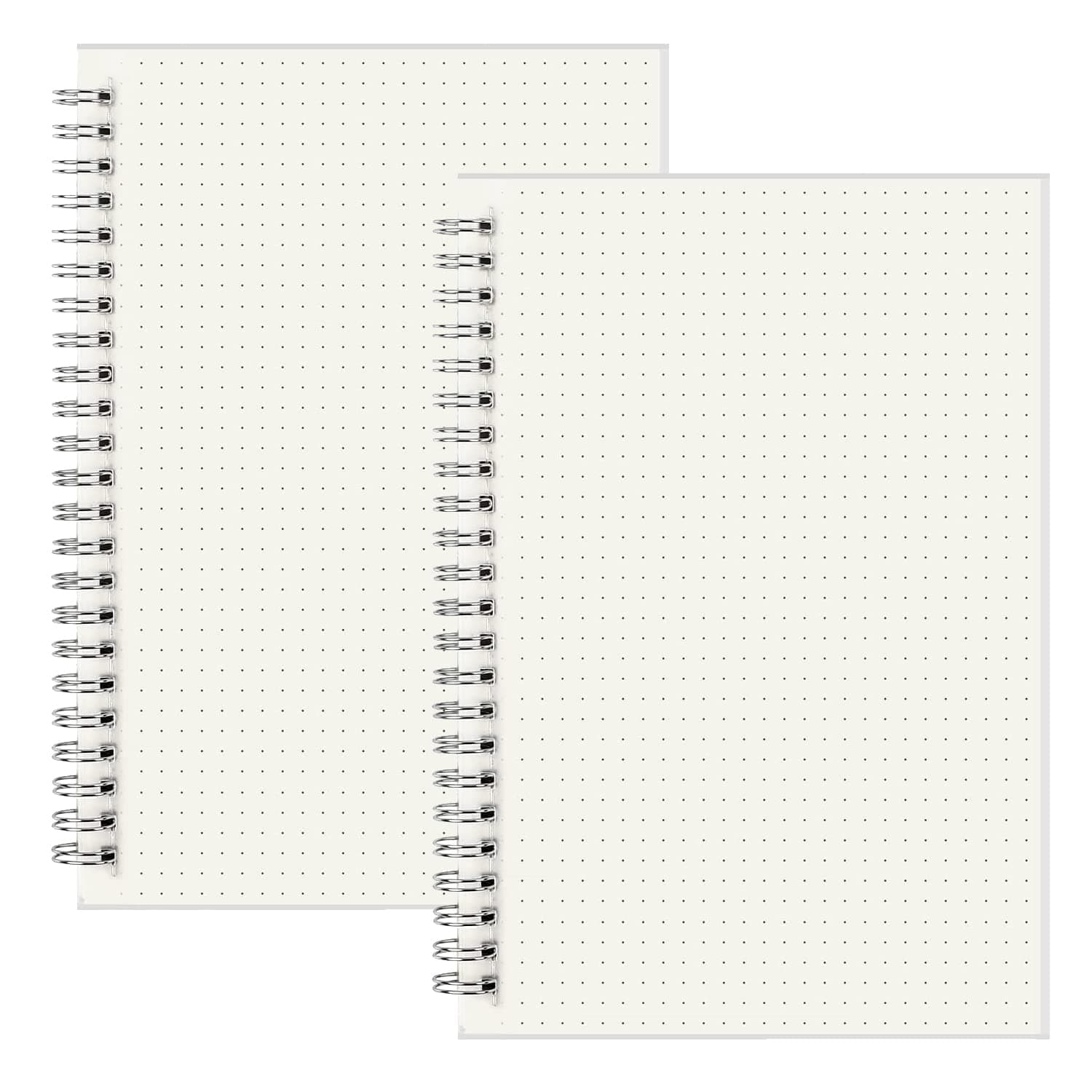 Dot Grid Notebook Spiral A5 Size Dotted Paper WINSAFE 80 sheets/160 Pages, 8.27inX5.67in