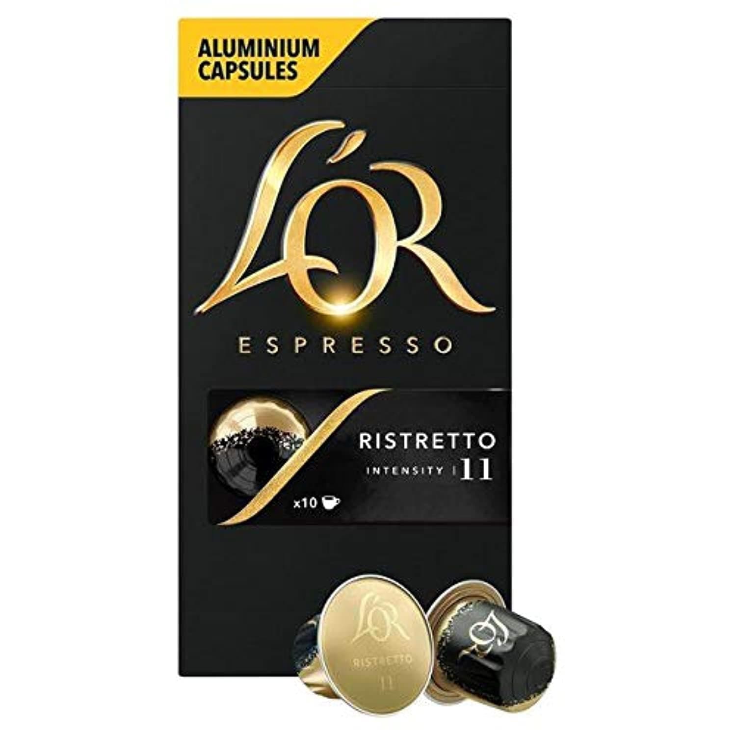 Espresso Ristretto Aluminium Coffee Capsules, Intensity 11 10 per pack