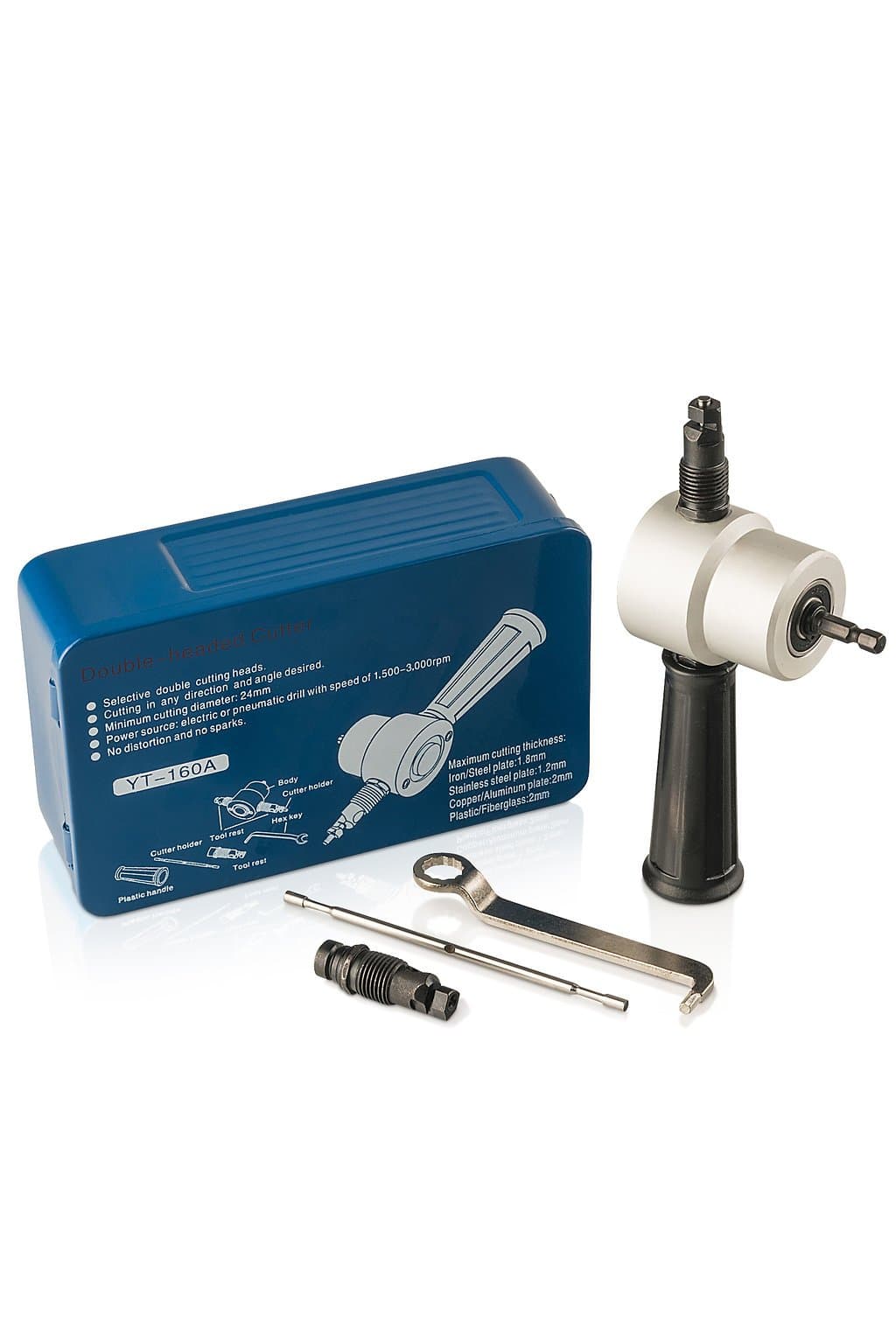 Double Head Sheet Nibbler Metal Cutter, Drill Attachment Power Hand tool Kit 5Pcs Set, Iron Box