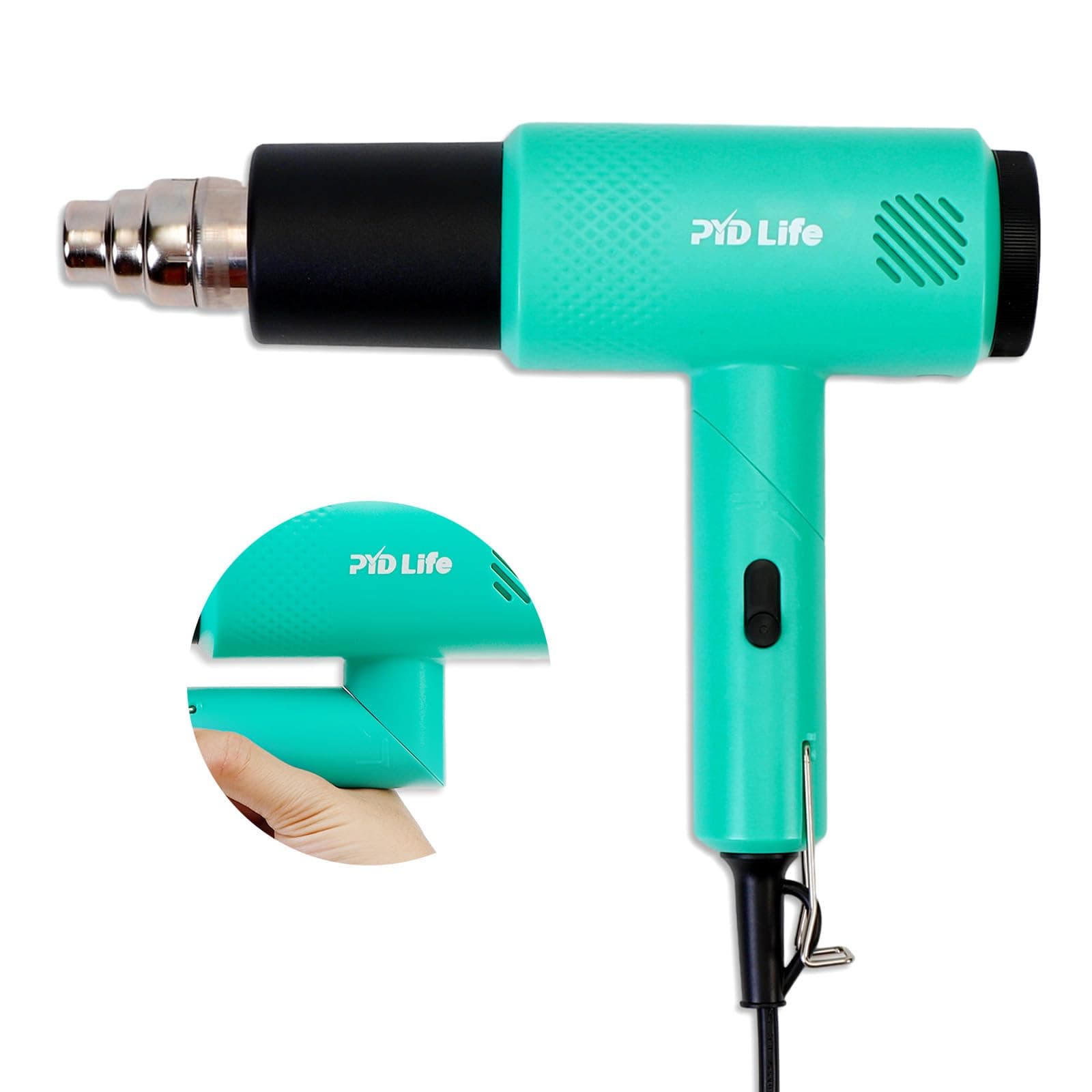 Heat Blower Gun for Sublimation Blanks Shrink Wrap Film 110V Hot Air Gun for Shrink Wrap Temperature Control with 2-Temp Settings