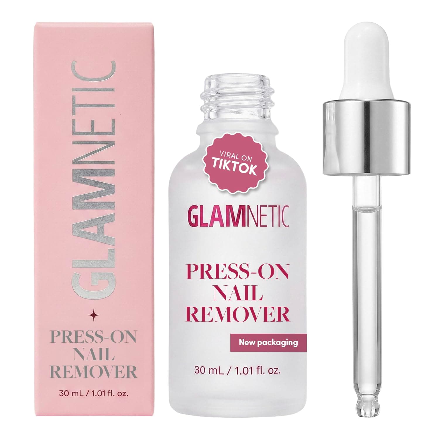 Glamnetic Press On Nail Remover | Odorless, No Acetone, Gentle Press-On Nail Remover Serum for Fake Nails | 30 ml/1.01 fl. oz.