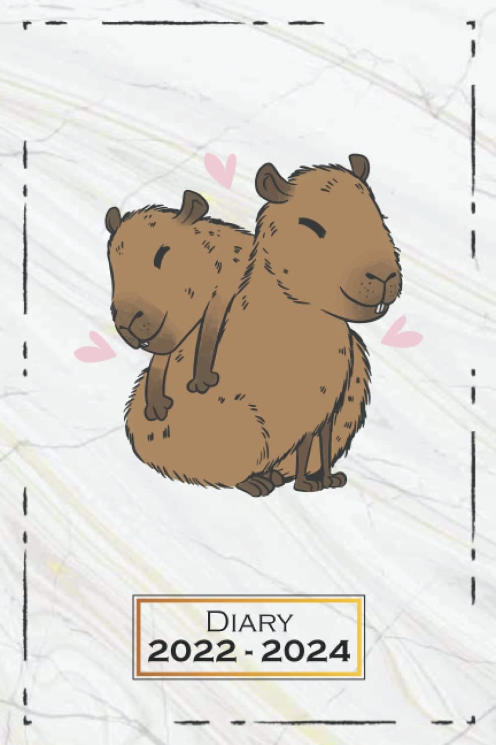 Diary 2022-2024: Pig, Animals | A5 (6x9) | From July 2022 to June 2024 | One Week on a Double Page | From Monday to Sunday | Motif | qb3