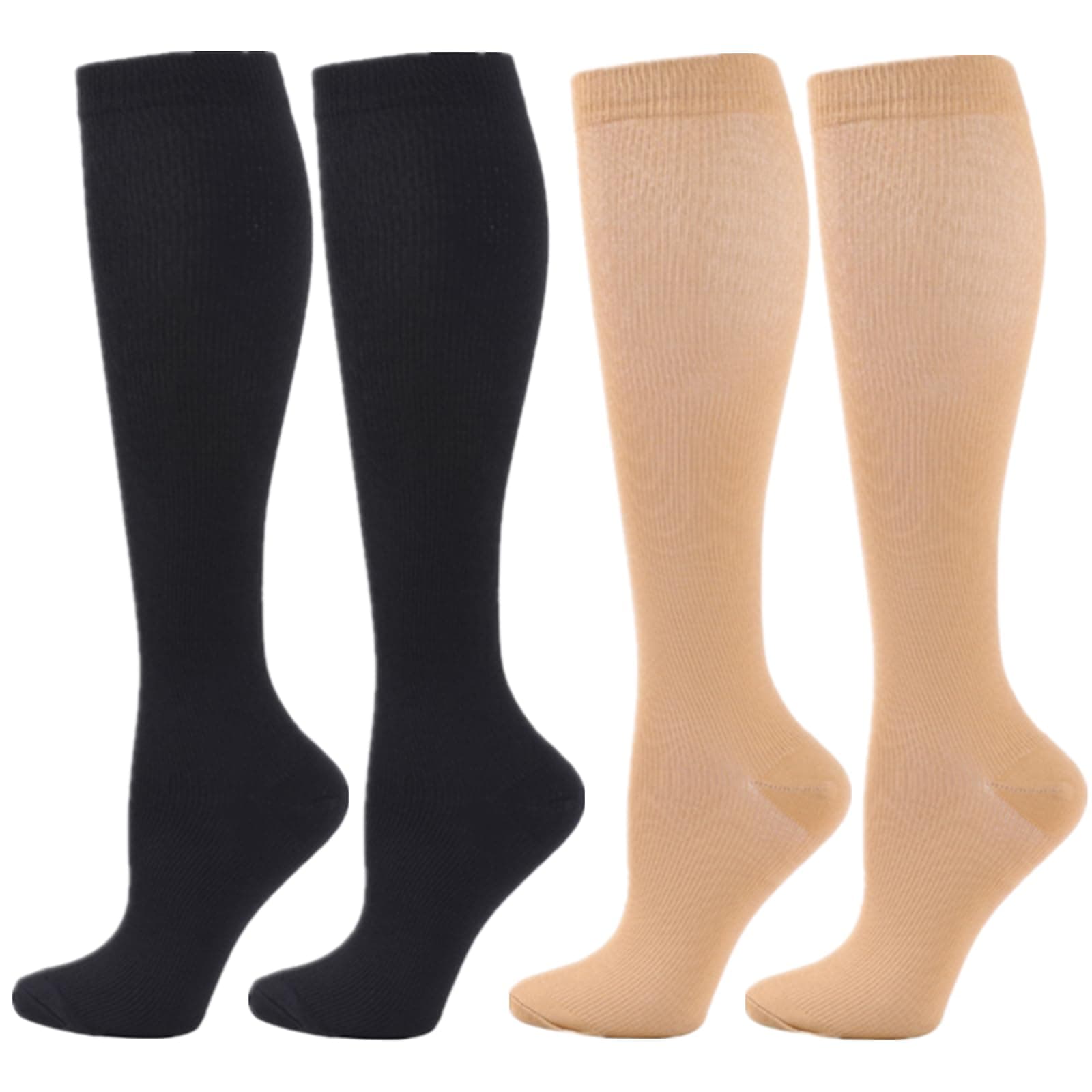 Compression Socks for Women Men, 2/3/4/6 Pairs 20-25mmHg Knee High Socks Compression Stockings for Sport, Athletic, Edema, Diabetic, Varicose Veins, Travel, Pregnancy, Nursing