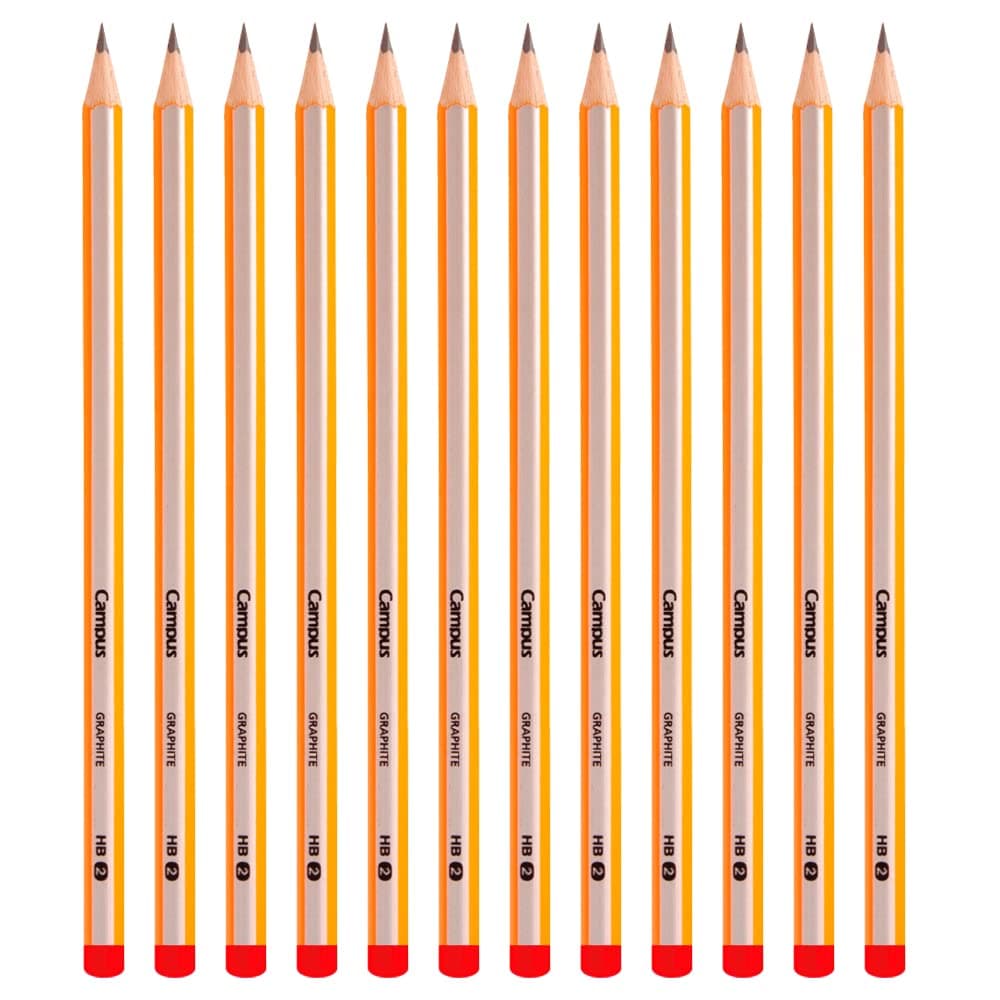 Campus University MKP9001 - Triangular Graphite Pencil 2HB, Pack of 12, Blue/Red