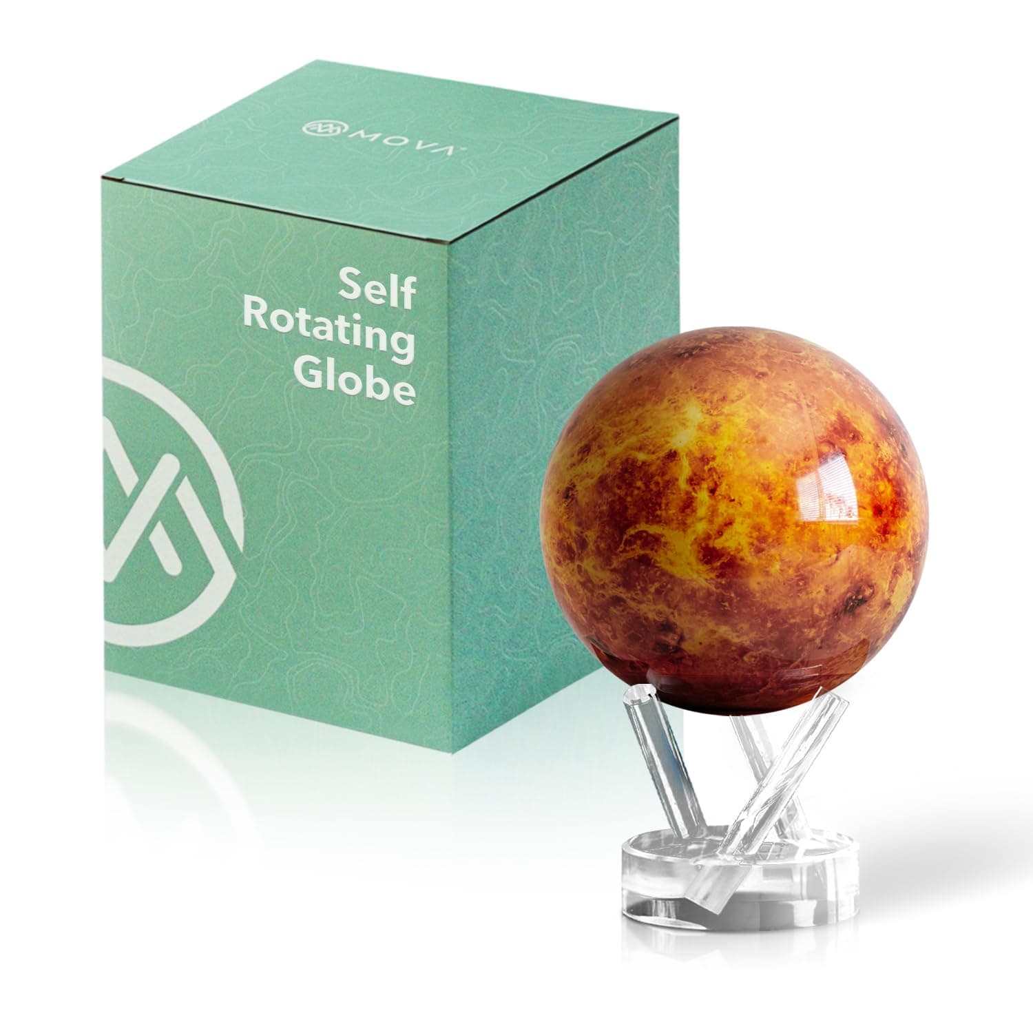 MOVA Globe - Venus Classic (4.5") | Solar Powered Rotating Planet Model for Decor or STEM Learning | Based on NASA Imagery