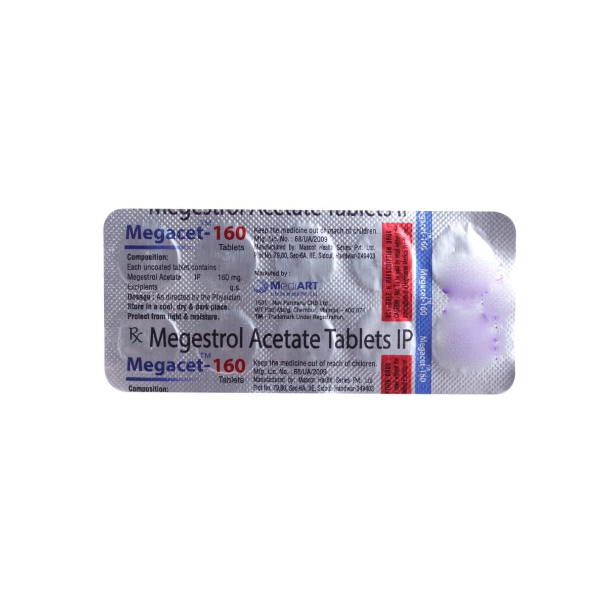 Megacet-160mg - Strip of 10 Tablets