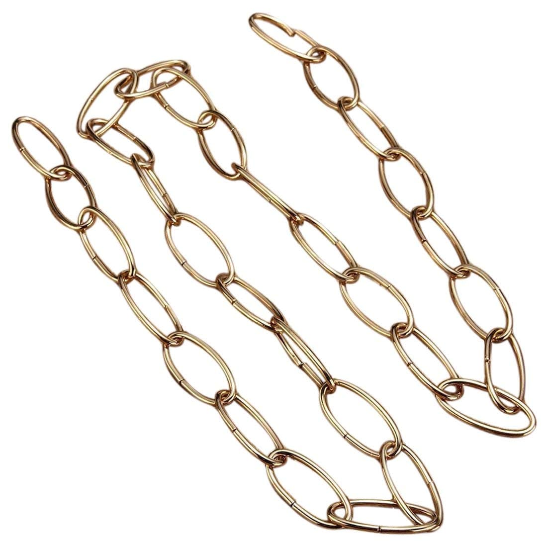 Heavy Duty Chain for Vintage Chandelier Hanging Lamp,Lighting Pendant, Mirror or Picture Suspension Chain in Bright Nickel Finish 1M (Gold, 1 Packs)