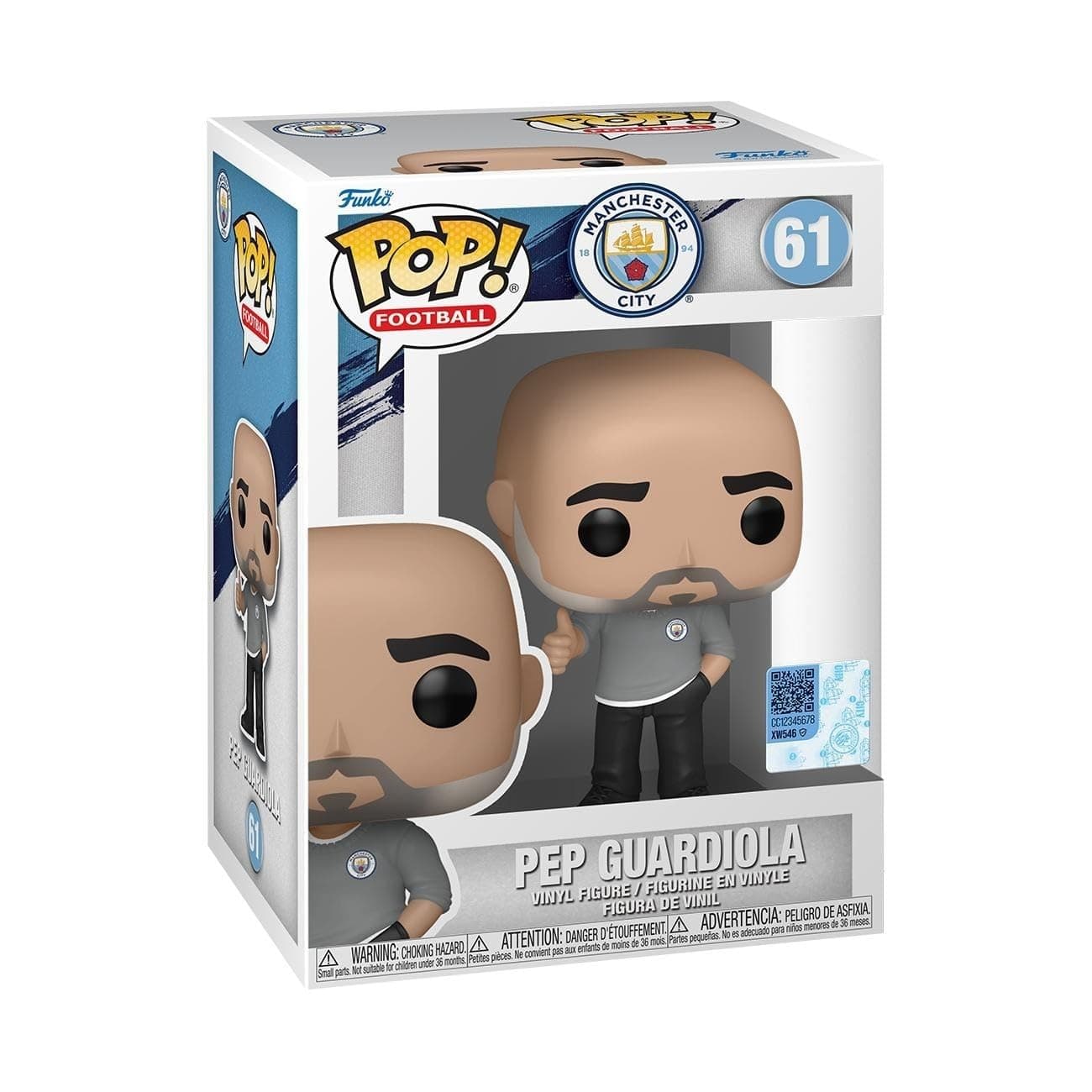 Funko Pop! Football: Mancity - Pep Guardiola - Manchester City FC - Collectable Vinyl Figure - Gift Idea - Official Merchandise - Toys for Kids & Adults - Sports Fans - Model Figure for Collectors