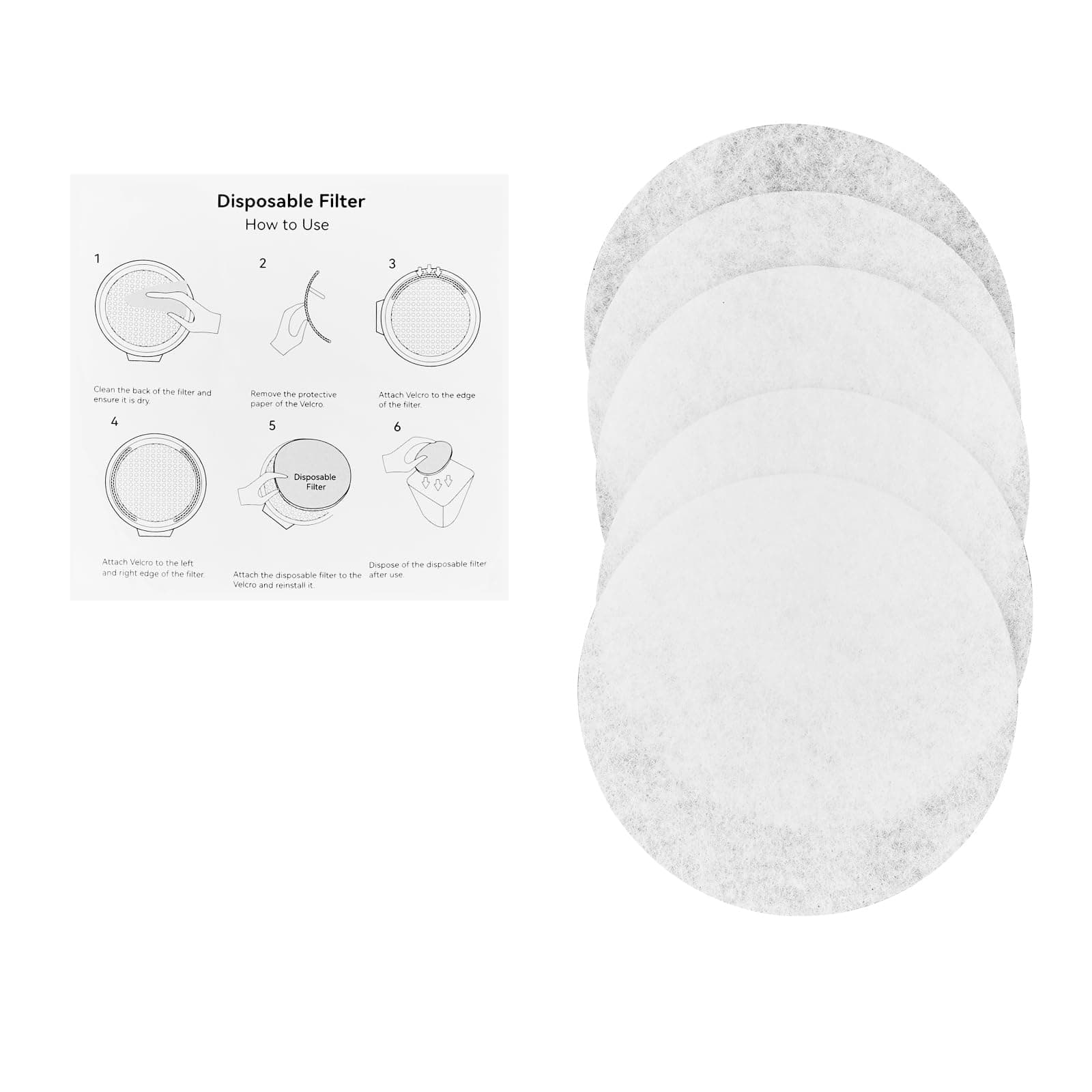 Portable Range Hood, Desktop Range Hood Filter cotton*5