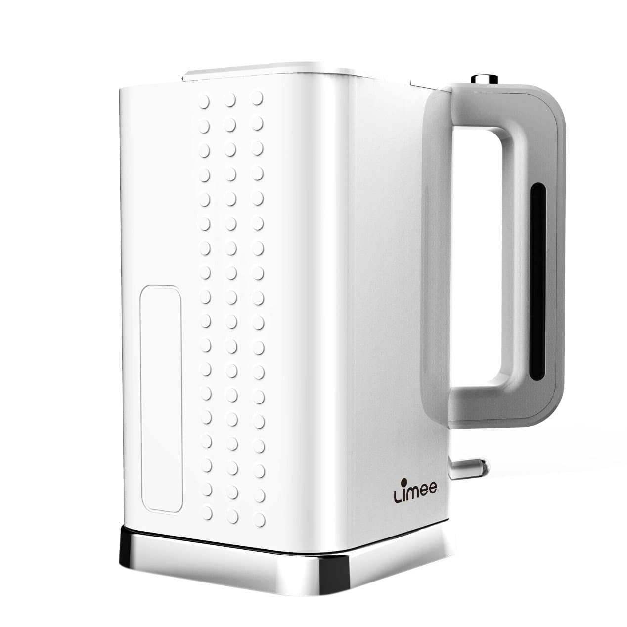Limee KE0103 1.7 liter cordless electric kettle rapid boiling glossy plastic white