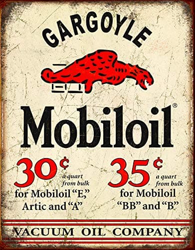 Desperate Enterprises Mobil Gargoyle Tin Sign Flat New 31X40 cm S3079