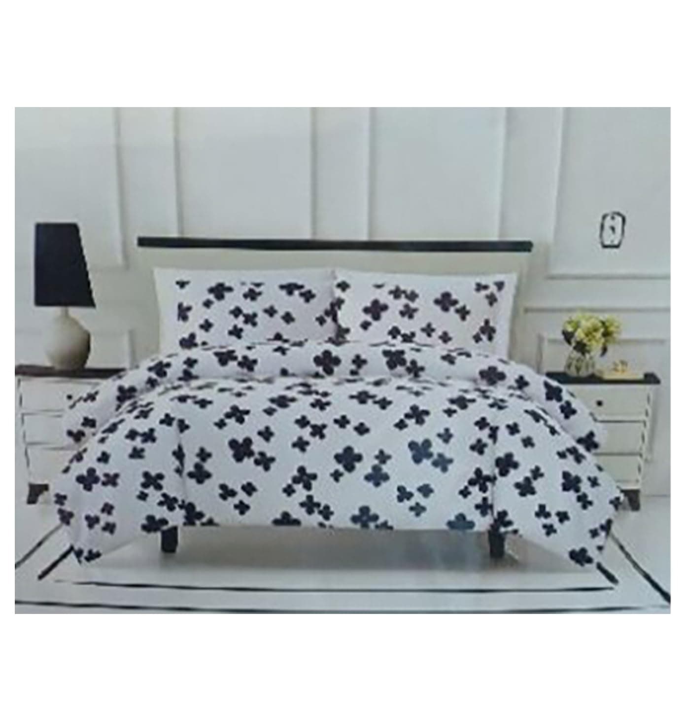 Kate Spade New YorkShadow Floral Set of 3 Comforter Set 55% Linen 45% Cotton with Poly Filled (Shadow Floral, Full/Queen)