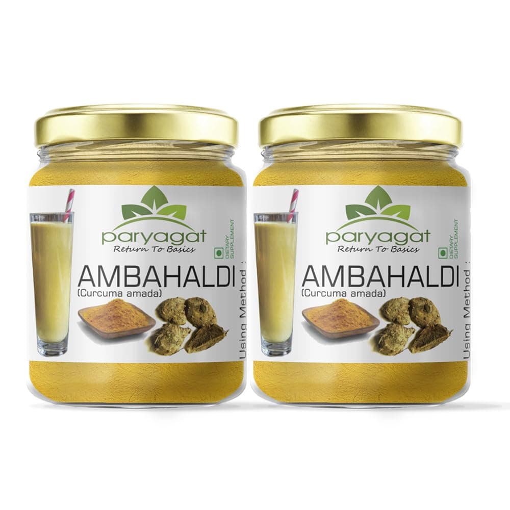 Paryagat 100% Pure Lab Tested Organic Amba Haldi Powder - Immunity Booster, Anti-Oxidant, Anti-Inflammatory Turmeric (100 Gram, Pack of 2)