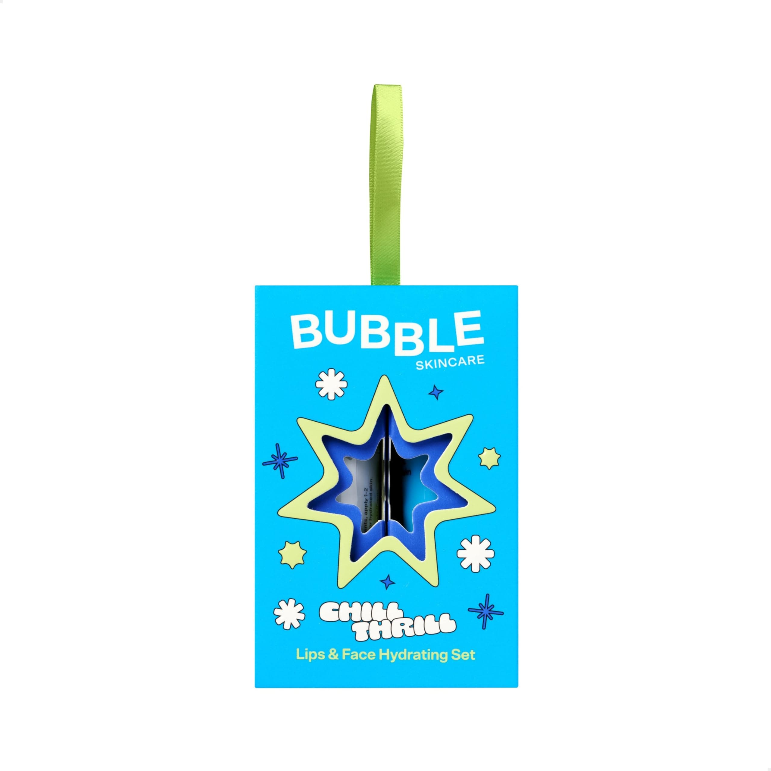 Bubble Skincare Chill Thrill Gift Set - Cloud Surf Face Moisturizer & Tell All Lip Balm - Hydrating Lip Care and Face Cream - Preppy Skincare Suitable for Sensitive Skin (2 Count)