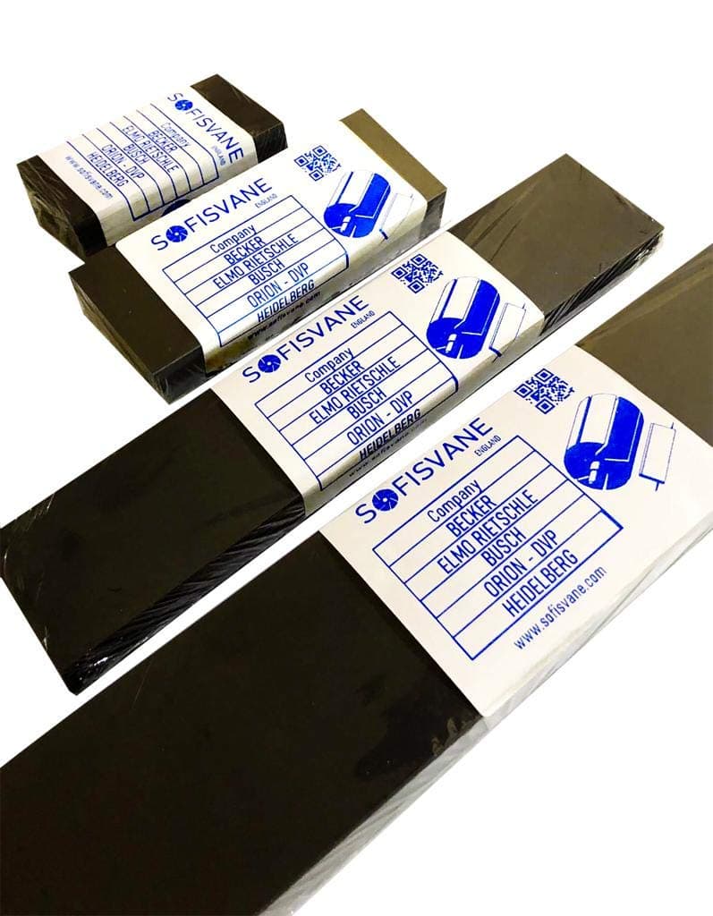 Set of 6 Vanes Fit Rietschle 525351 | 525977 6 Carbon Vane Set | Dimensions: 215-52-5 mm •DTA 100