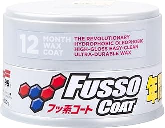 Fusso Coat 12 Months Wax Light 200g - Hard Car Wax Polish – Auto Care Waterproof Hydrophobic Coating - Durable Paintwork Protection and High-Gloss Finish - Kit with an Applicator Pad