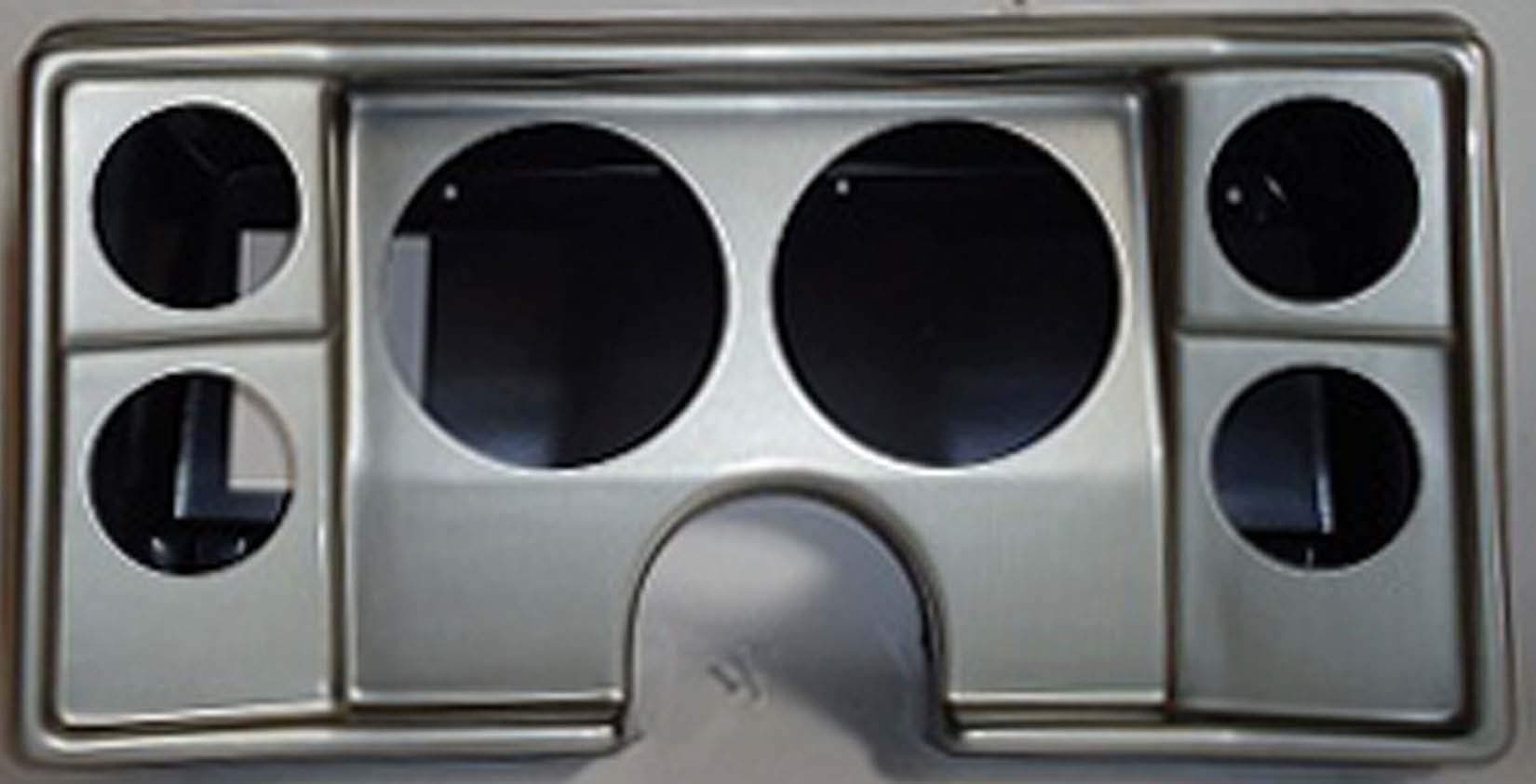 78-81 Chevy G Body Silver Dash Carrier Panel for 5", 2-5/8" Gauges