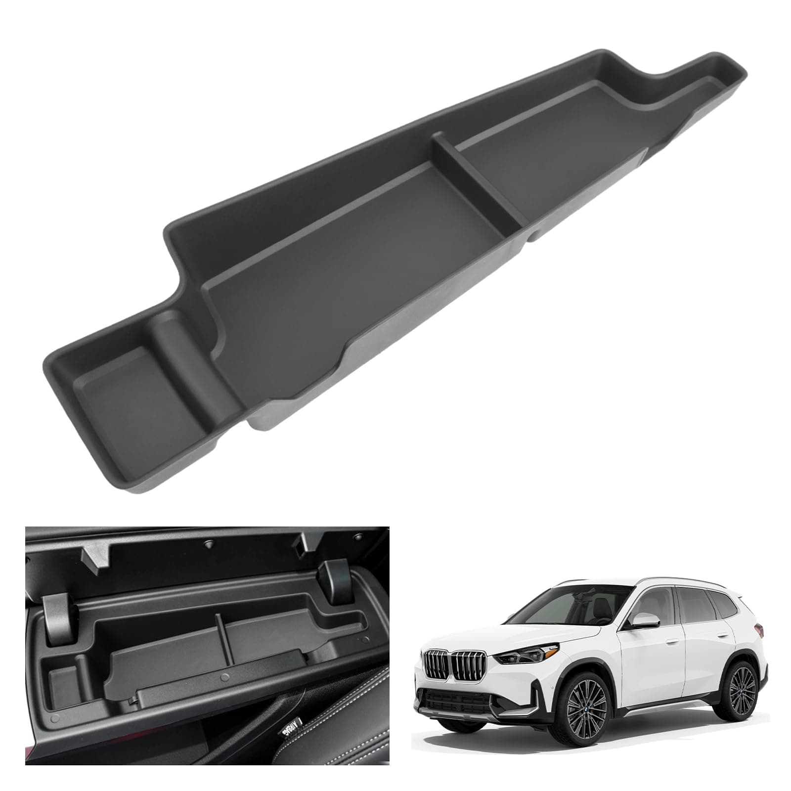 GAFAT Compatible with BMW X1 iX1 U11 2023-2025 2026 Centre Console Storage Box, iX1 X1 U11 Armrest Organiser Tray Glove Box, TPE Soft Rubber, X1 U11 Accessories