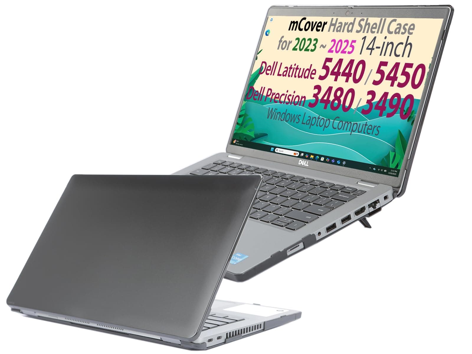 mCover Case for 2023-2024 14" Dell Latitude 5440 5450 Series/Precision 3480 3490 Series Windows Notebook Computers (Not Fit Other Dell Models) - Black