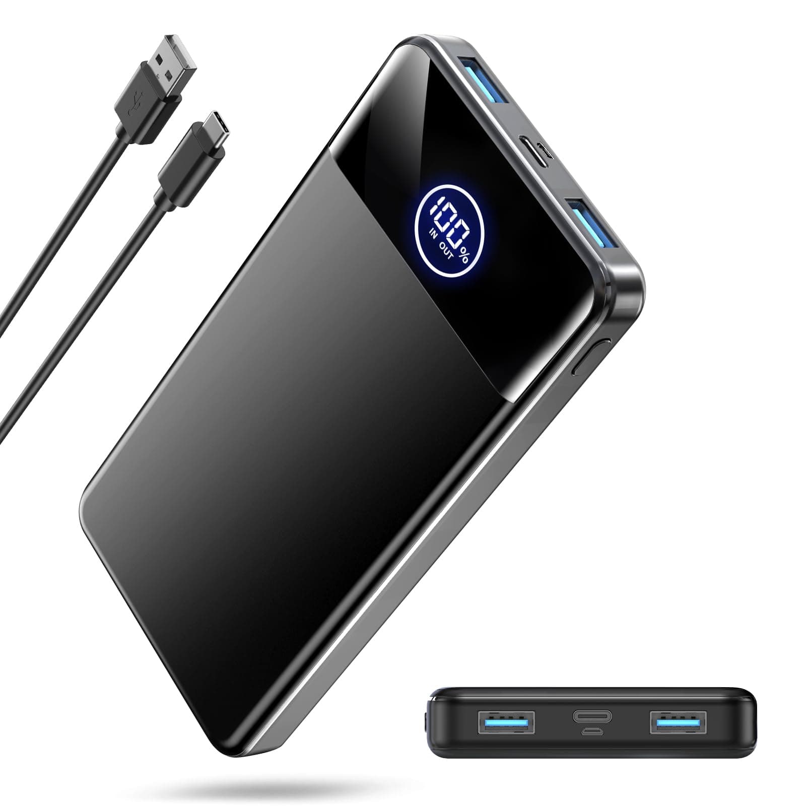 Power Bank Fast Charging 26800mAh, Portable Charger PD22.5W, PD3.0 QC4.0 USB-C/USB-A Output, Phone Battery Pack for iPhone 16 15 14 13 Plus Pro Max Mini, Glaxy