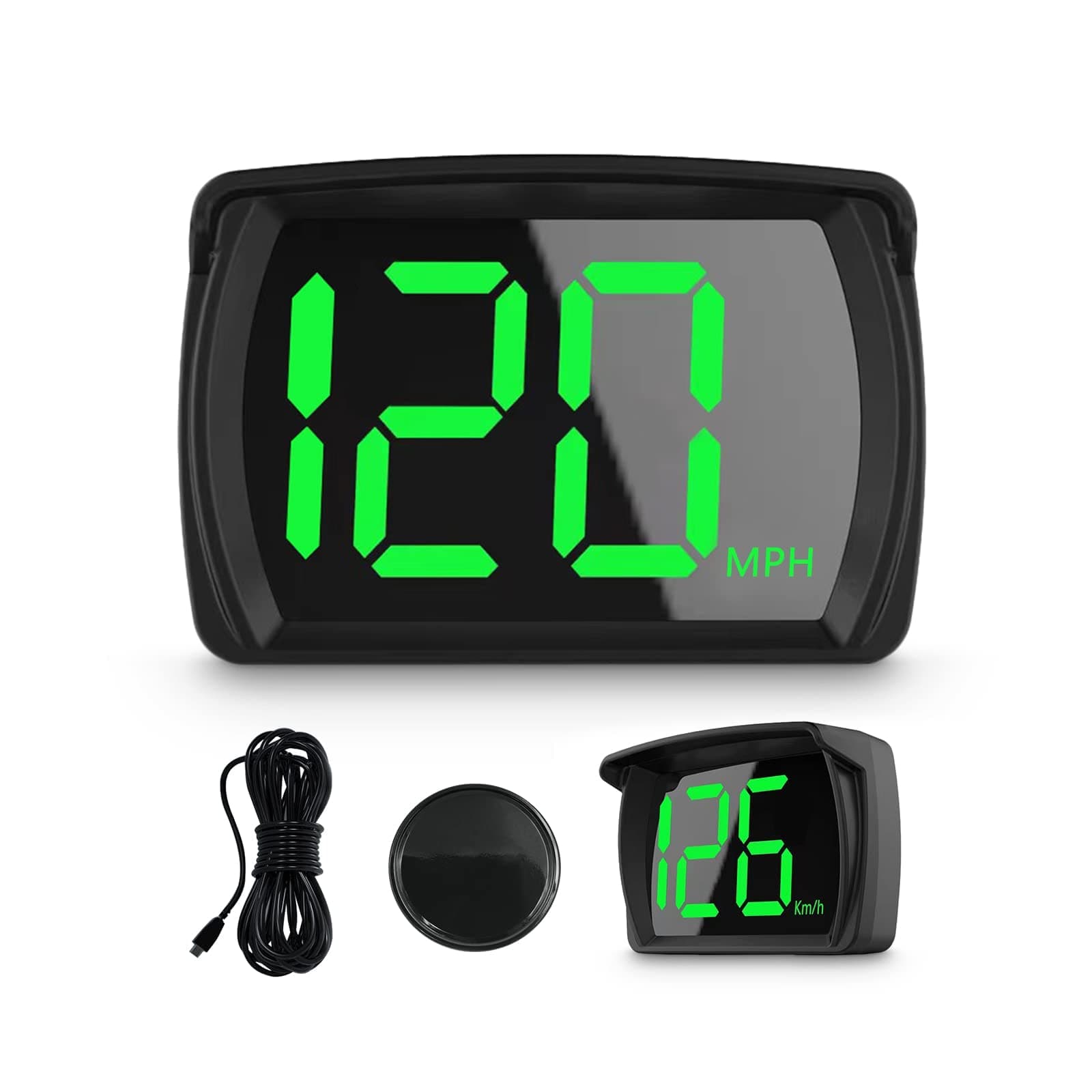 SYOSI Car Hud GPS Speedometer, SYOSI, Head Up Display for Cars with Speed, Mph, USB Plug and Play, Suitable for All Car
