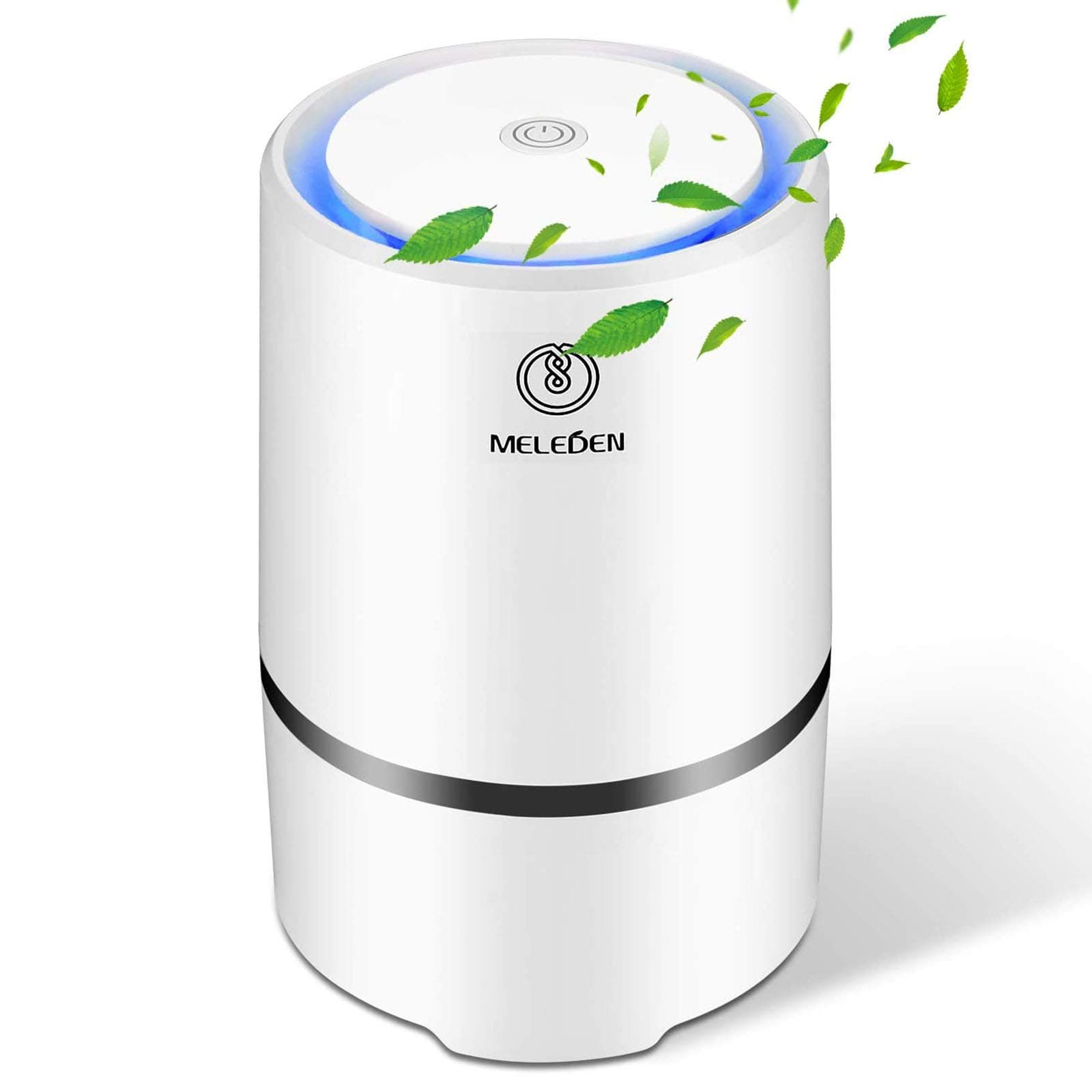 Meleden Air Purifier with True HEPA & Active Carbon Filters for Home, White