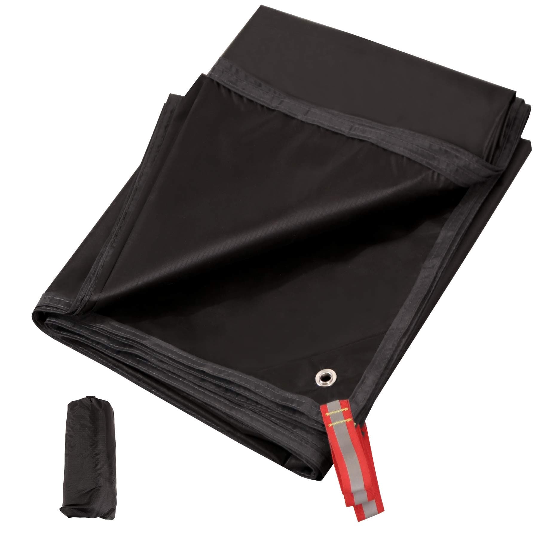 Ultralight Tent Footprint, PU 2000 Waterproof Camping Tent Tarp with Drawstring Carrying Bag for Ground Camping Hiking (55"x87" UL Black)