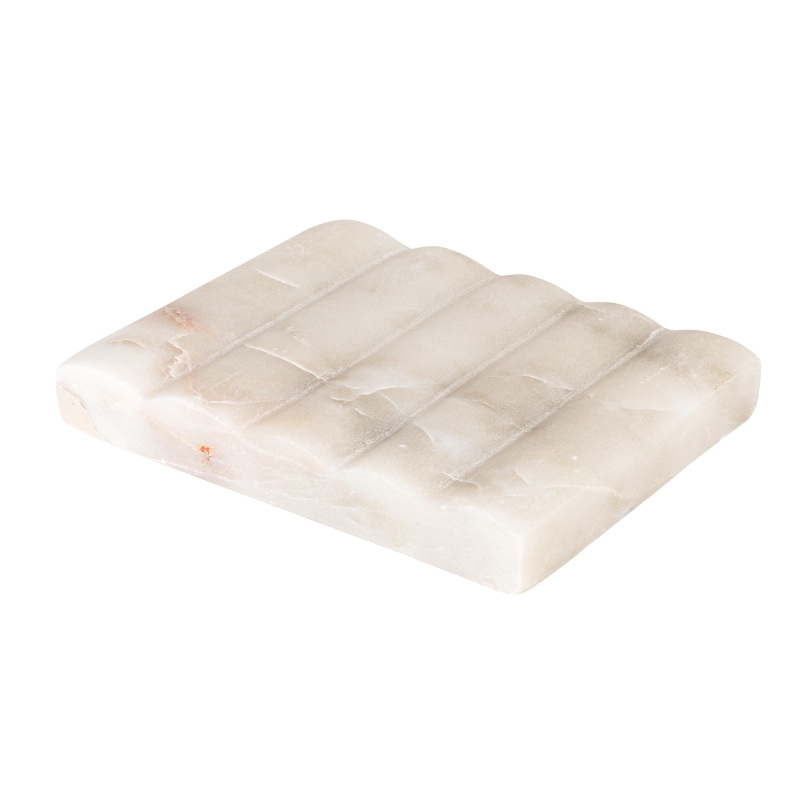 Contemporary Carved Marble Soap Dish for Bathrooms