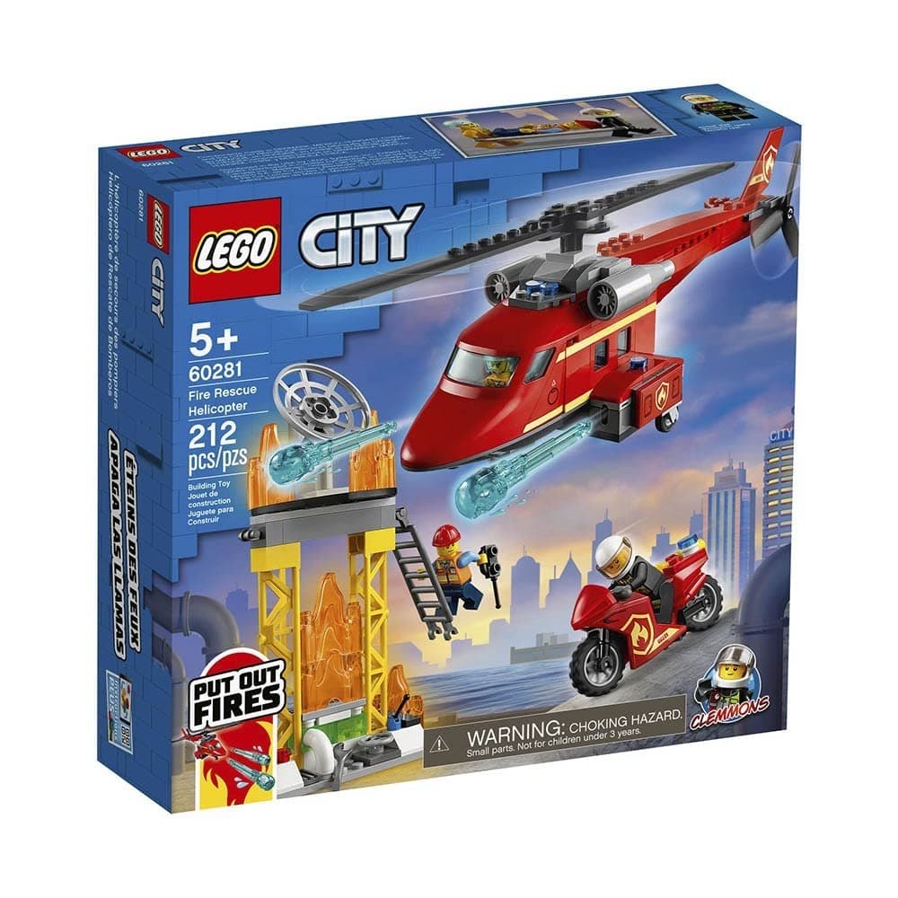 LEGO City Fire Rescue Helicopter 60281 Building Kit; Firefighter Toy and Fun Playset for Kids, New 2021 (212 Pieces)