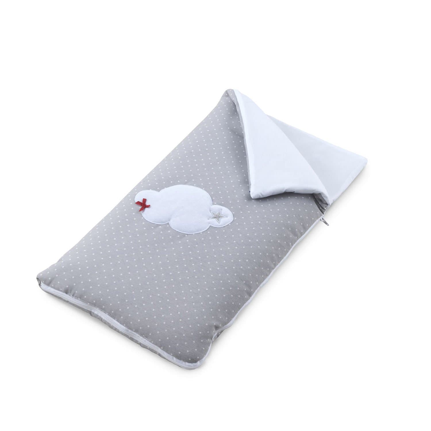 Funny Baby codream – saco-colcha minicuna colecho, Design motitas Cloud, Grey