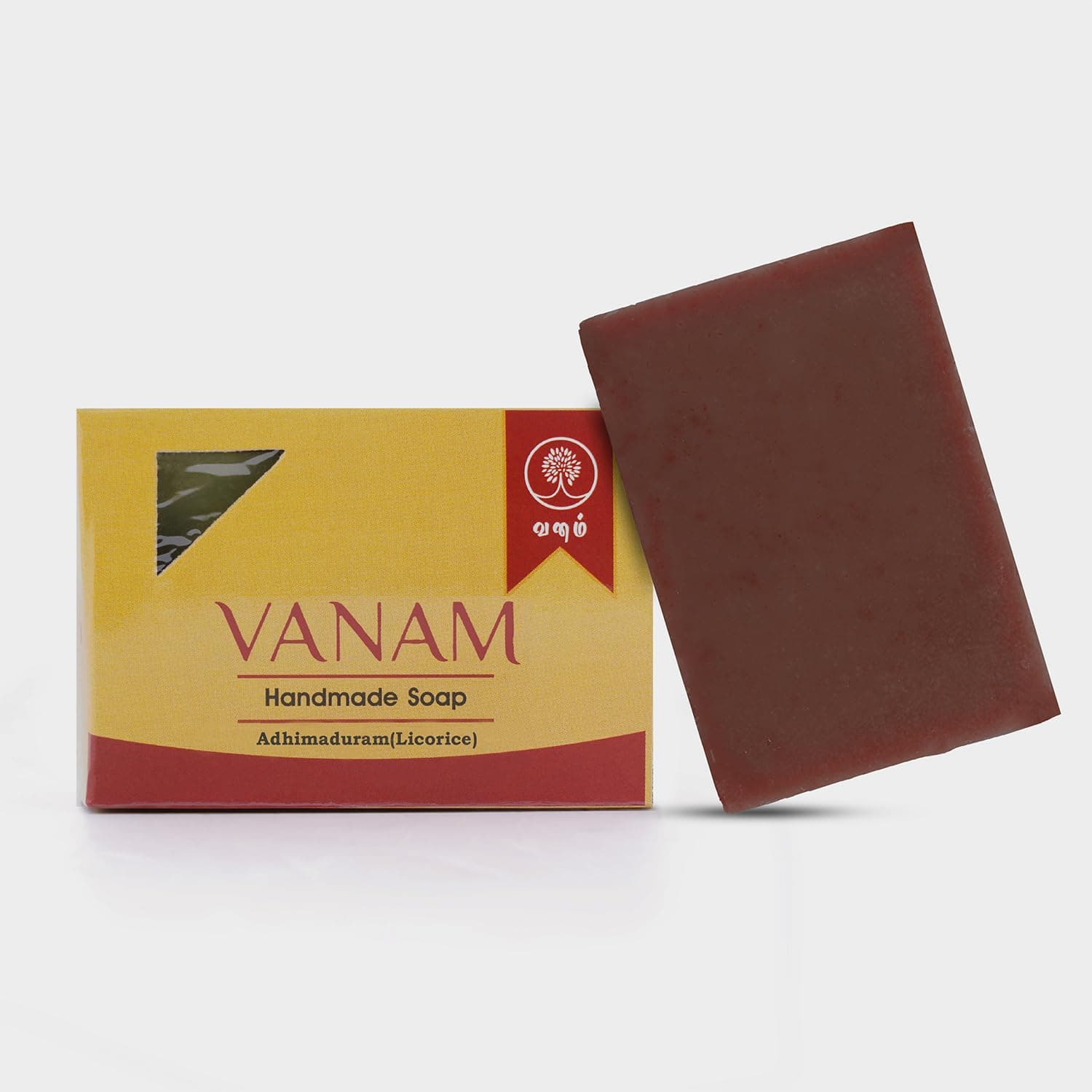 VANAM Handmade Herbal Adhimadhuram (Licorice | Mulethi | Yashimadhu | Liquorice | Glycyrrhiza glabra) Bath Soap_Set of 3