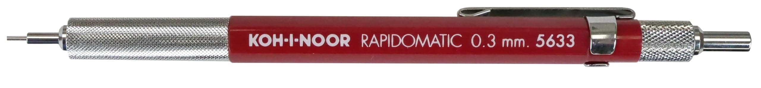 Koh-I-Noor Rapidomatic Mechanical Pencil, 0.3mm Lead, Red, 1 Each (5633)