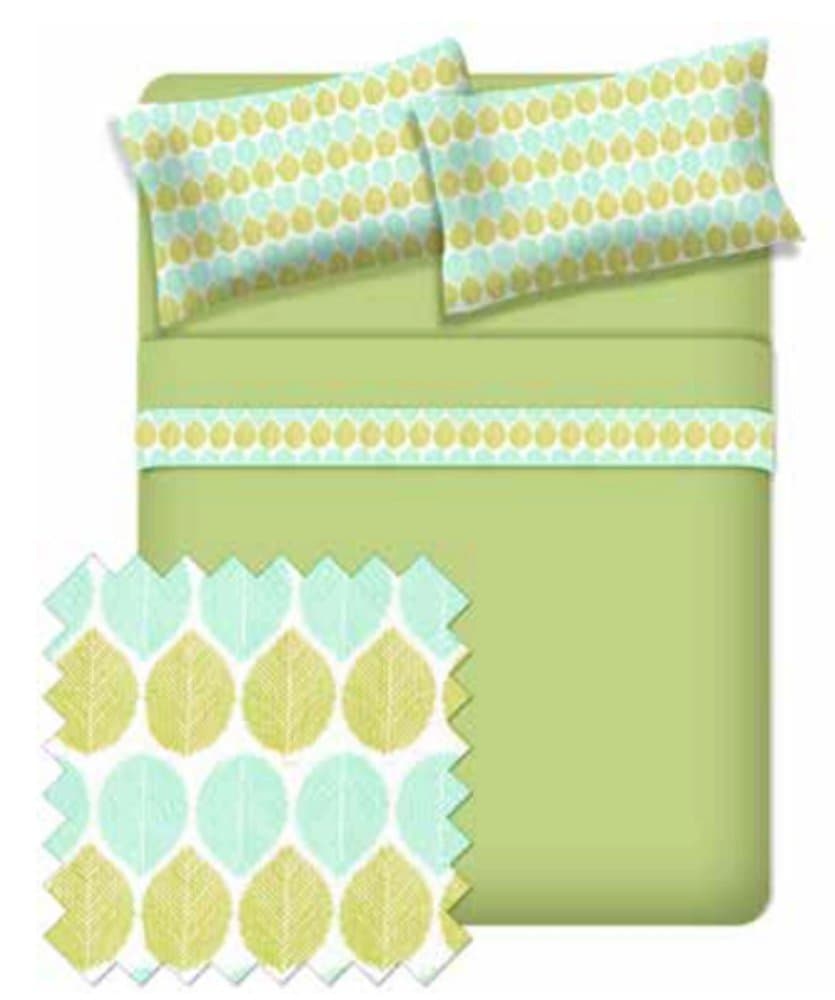 Bed Sheet Set - Therapeutic Fleece Sheet Set (greater quality than flannel sheet set) Soft and Warm, Lily Green Theme - Green Apple (QUEEN)