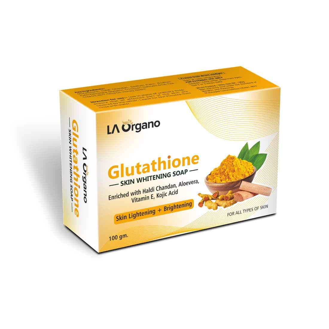 Glutathione Haldi Chandan Skin Lightening & Brightening Soap For All Skin Type (100gm) Pack of 1