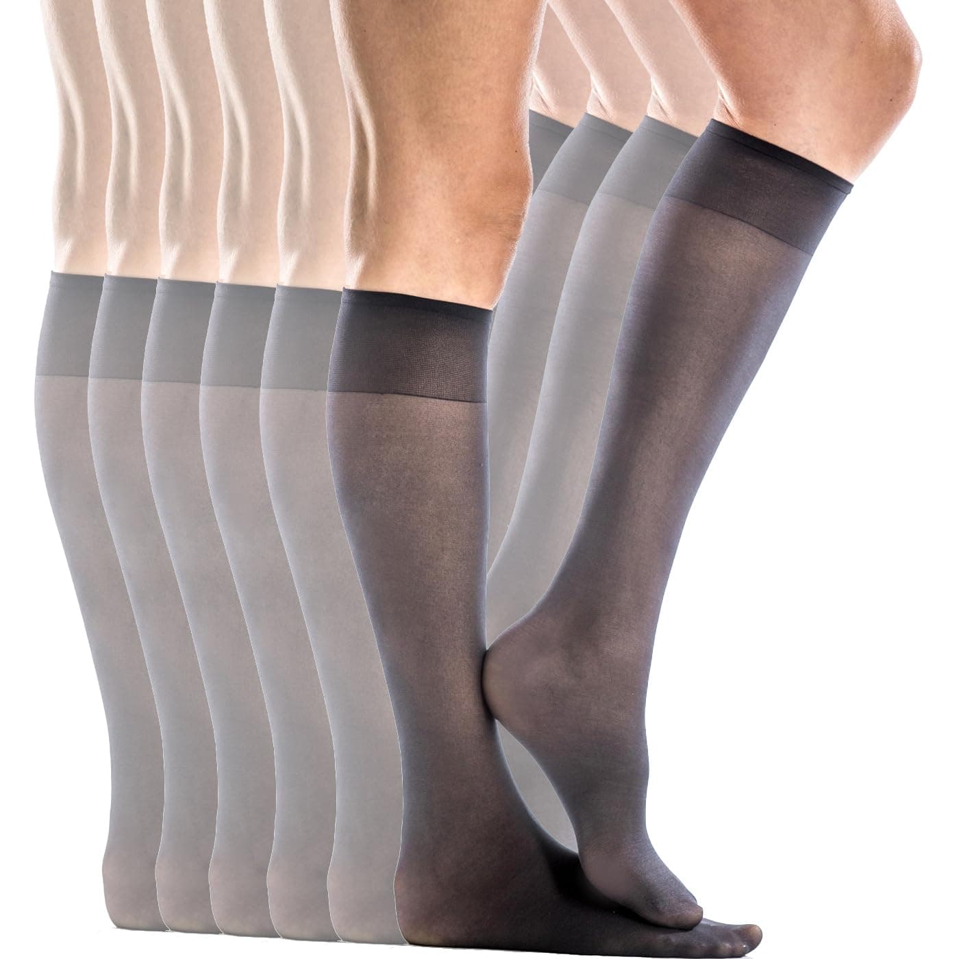 SilkiesUltra Knee Hi's with Energizing Support (6 Pair Pack)