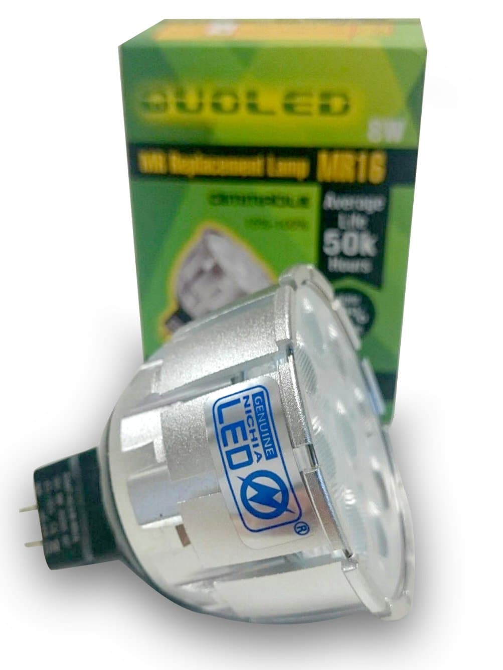 quoled – MR16 8 W Dimmable Light Warm (3000 K) LED Nichia [Energy Class A+]
