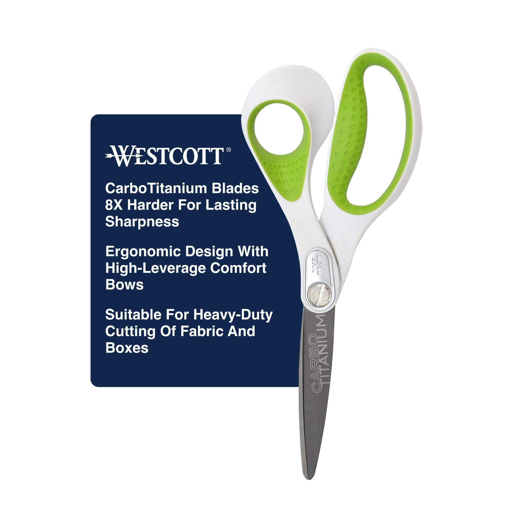 Westcott 8-Inch Heavy Duty CarboTitanium Bonded Straight Scissors (16464)