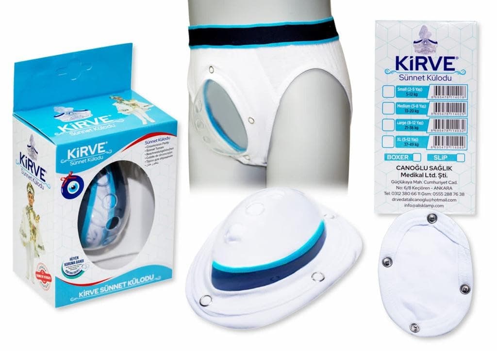 Comfortable Circumcision Support Briefs - Boys' Post-Care Underwear (US, Alpha, Medium, Regular, Regular, White)